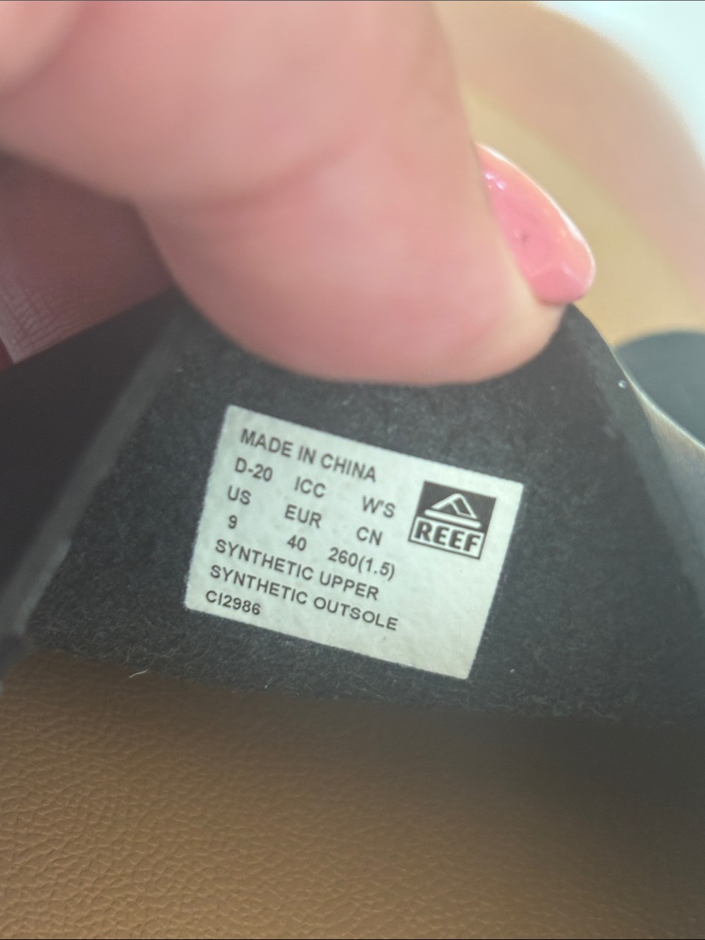 Reef Women's Black and Tan Slide Sandals - Picture 5 of 5